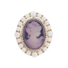 Nuevo modelo oval perla belleza cabeza broche mujer simple relieve figura pin abrigo abrigo corpete con accesorios Item Picture